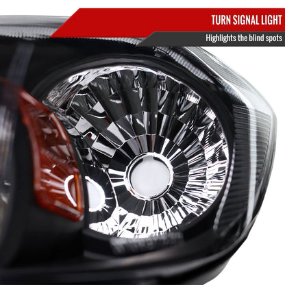 2005-2010 Chevrolet Cobalt Pontiac Pursuit/G5 Factory Style Crystal Headlights (Matte Black Housing/Clear Lens)