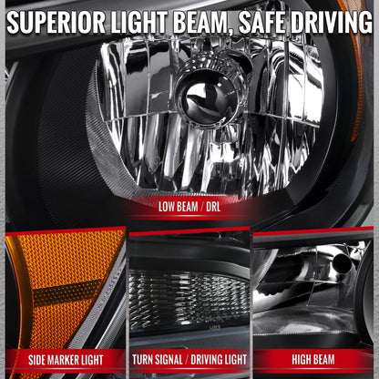 2015-2022 Chevrolet Colorado Factory Style Headlights (Black Housing / Clear Lens)