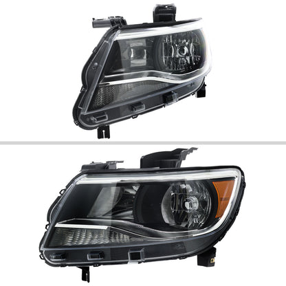 2015-2022 Chevrolet Colorado Factory Style Headlights (Black Chrome Housing / Clear Lens)