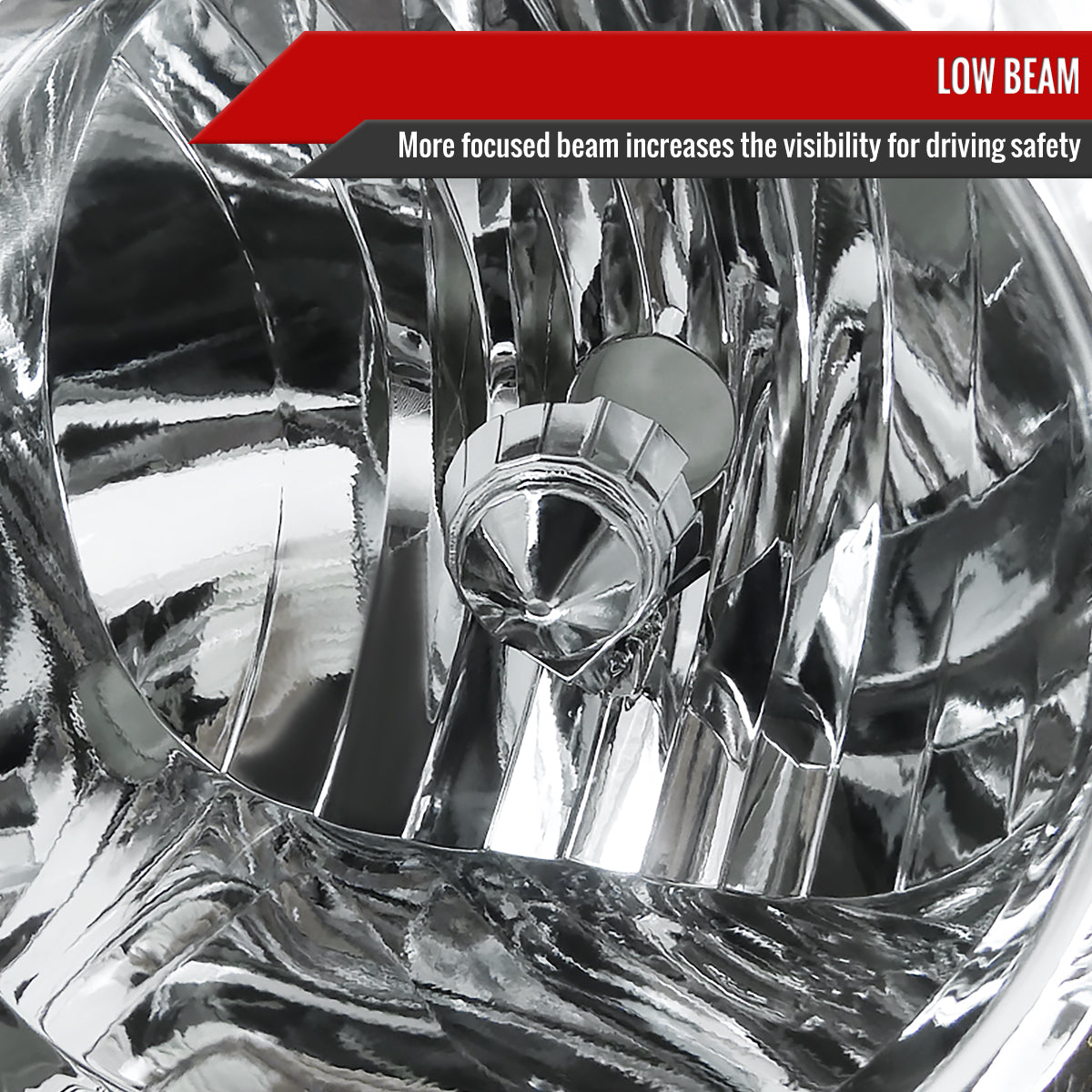 2003-2008 Toyota Corolla Factory Style Headlights (Chrome Housing/Clear Lens)