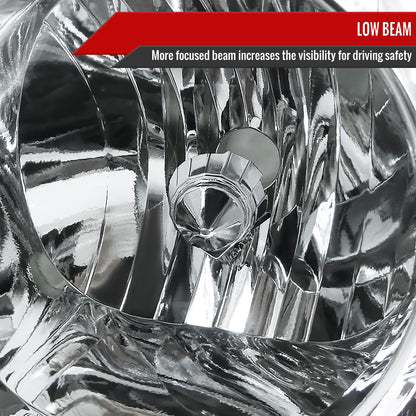 2003-2008 Toyota Corolla Factory Style Headlights (Chrome Housing/Clear Lens)