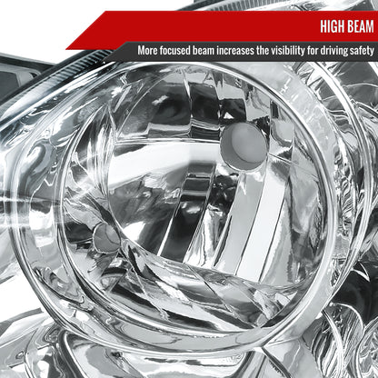2003-2008 Toyota Corolla Factory Style Headlights (Chrome Housing/Clear Lens)