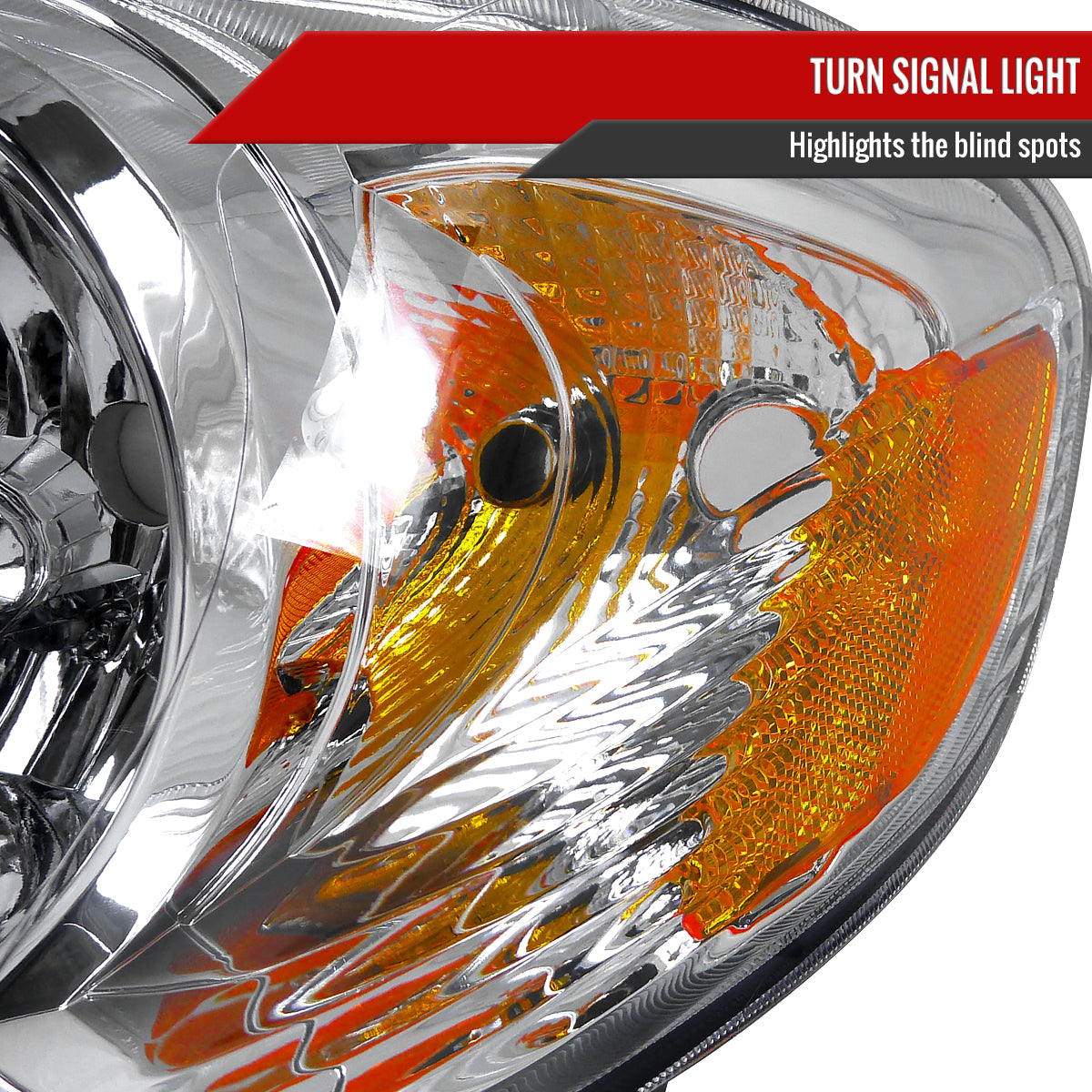 2003-2008 Toyota Corolla Factory Style Headlights (Chrome Housing/Clear Lens)