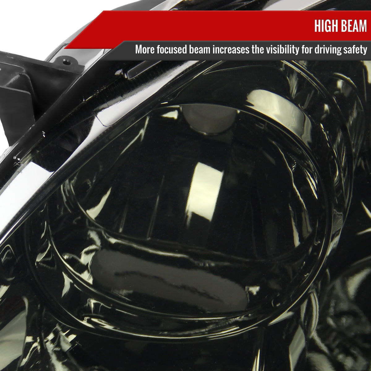 2003-2008 Toyota Corolla Factory Style Headlights (Chrome Housing/Smoked Lens)