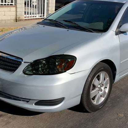 2003-2008 Toyota Corolla Factory Style Headlights (Chrome Housing/Smoked Lens)
