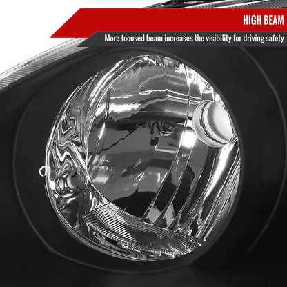 2003-2008 Toyota Corolla Factory Style Headlights (Matte Black Housing/Clear Lens)