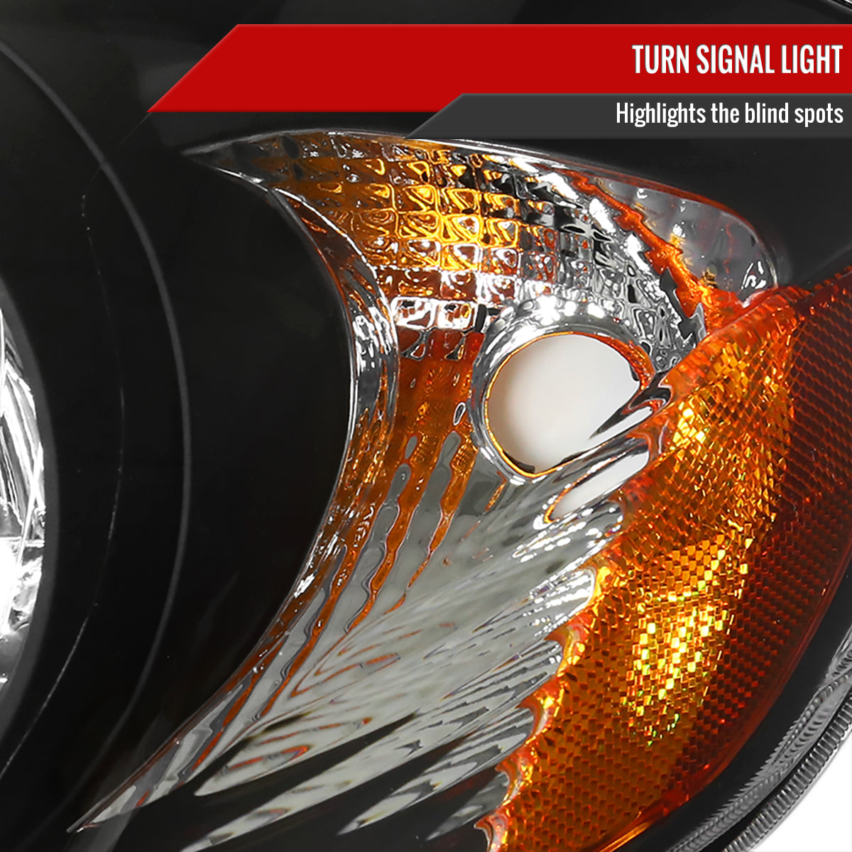 2003-2008 Toyota Corolla Factory Style Headlights (Matte Black Housing/Clear Lens)