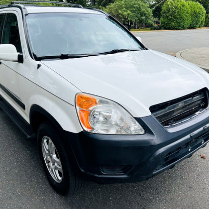 2002-2004 Honda CR-V Factory Style Headlights with Amber Reflector (Chrome Housing/Clear Lens)