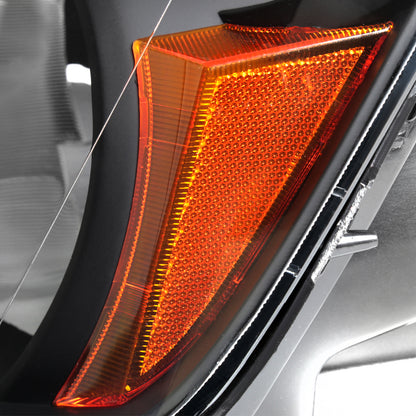 2002-2004 Honda CR-V Factory Style Headlights with Amber Reflector (Matte Black Housing/Clear Lens)