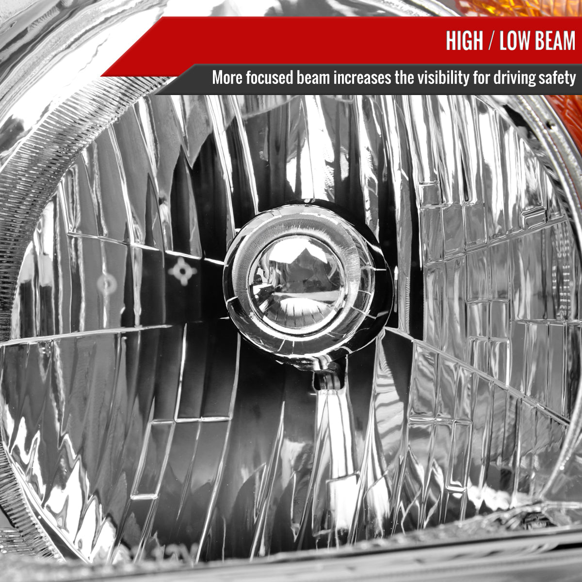 2007-2011 Honda CR-V Factory Style Headlights (Chrome Housing/Clear Lens)