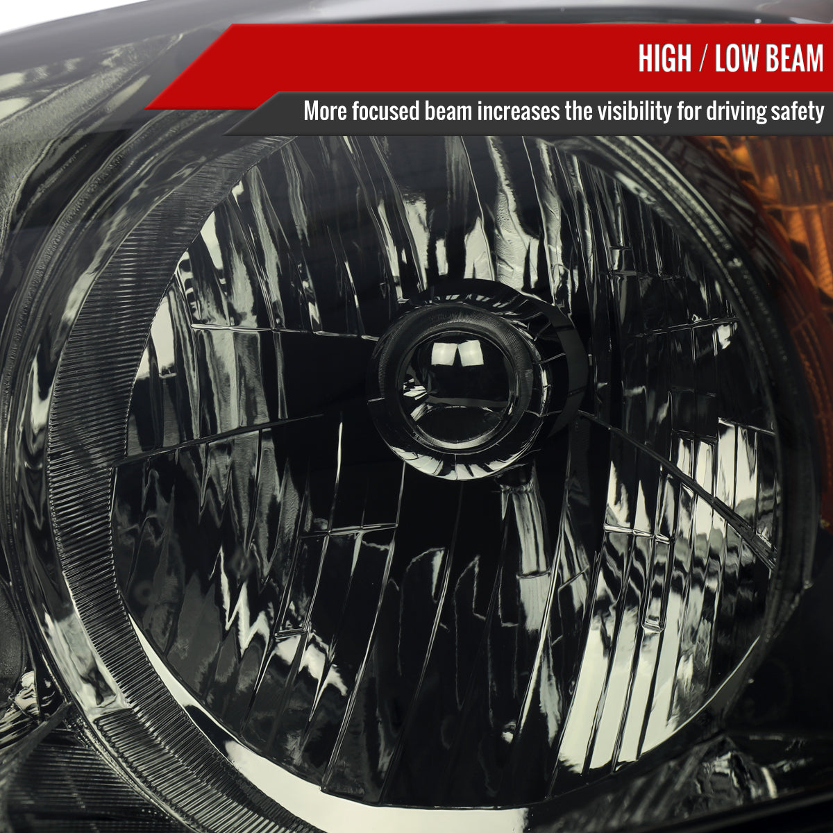 2007-2011 Honda CR-V Factory Style Headlights (Chrome Housing/Smoked Lens)