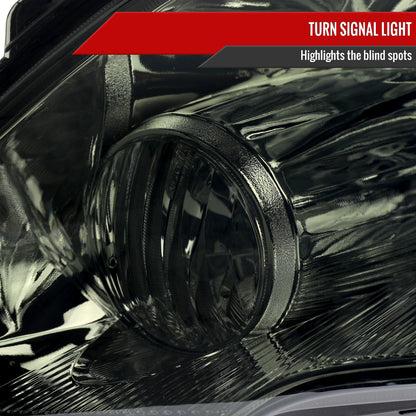 2007-2011 Honda CR-V Factory Style Headlights (Chrome Housing/Smoked Lens)