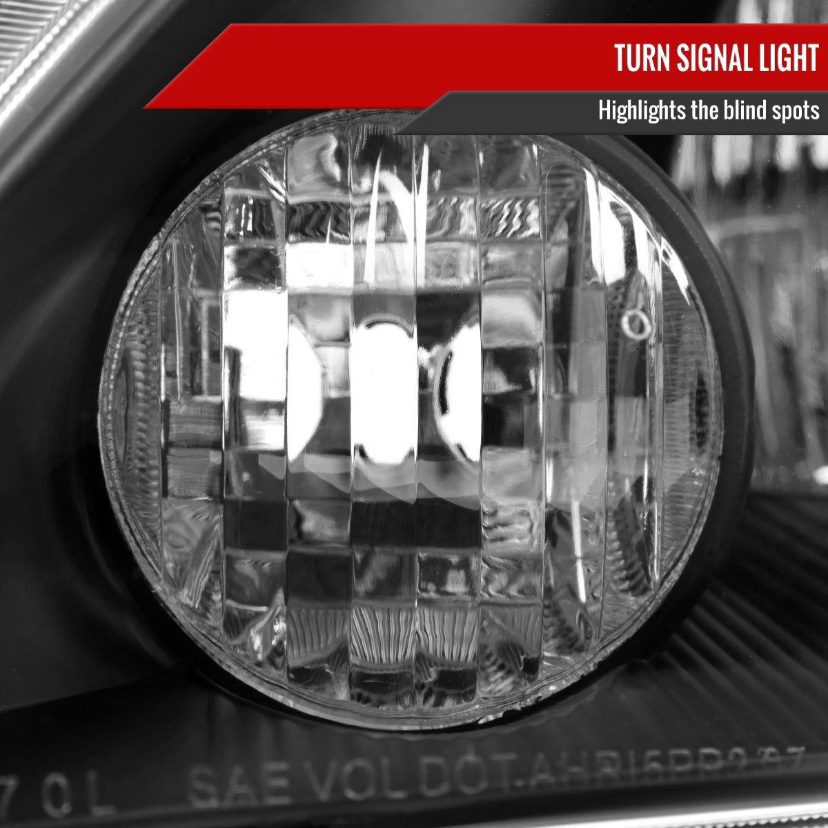 2007-2011 Honda CR-V Factory Style Headlights (Matte Black Housing/Clear Lens)