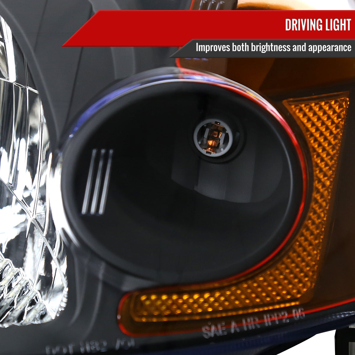 2001-2003 Honda Civic Factory Style Headlights (Matte Black Housing/Clear Lens)