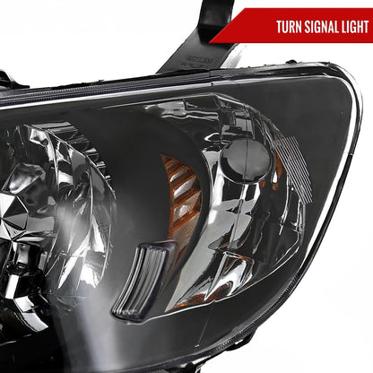 2004-2005 Honda Civic Crystal Headlights (Matte Black Housing/Clear Lens)
