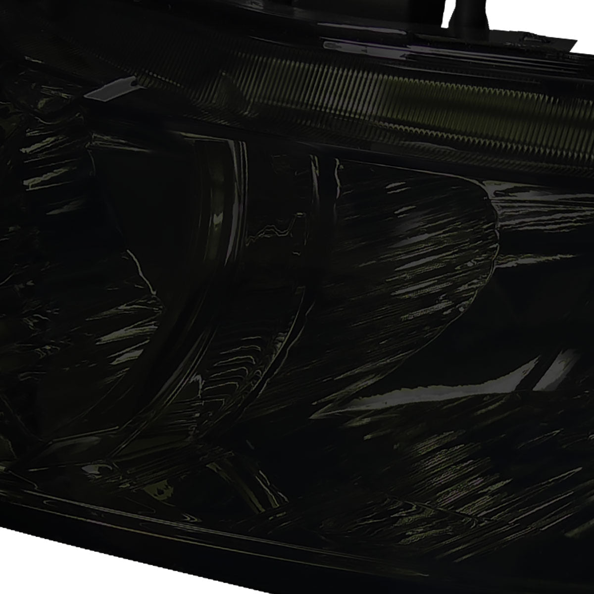 2006-2011 Honda Civic Coupe Factory Style Crystal Headlights (Chrome Housing/Smoked Lens)