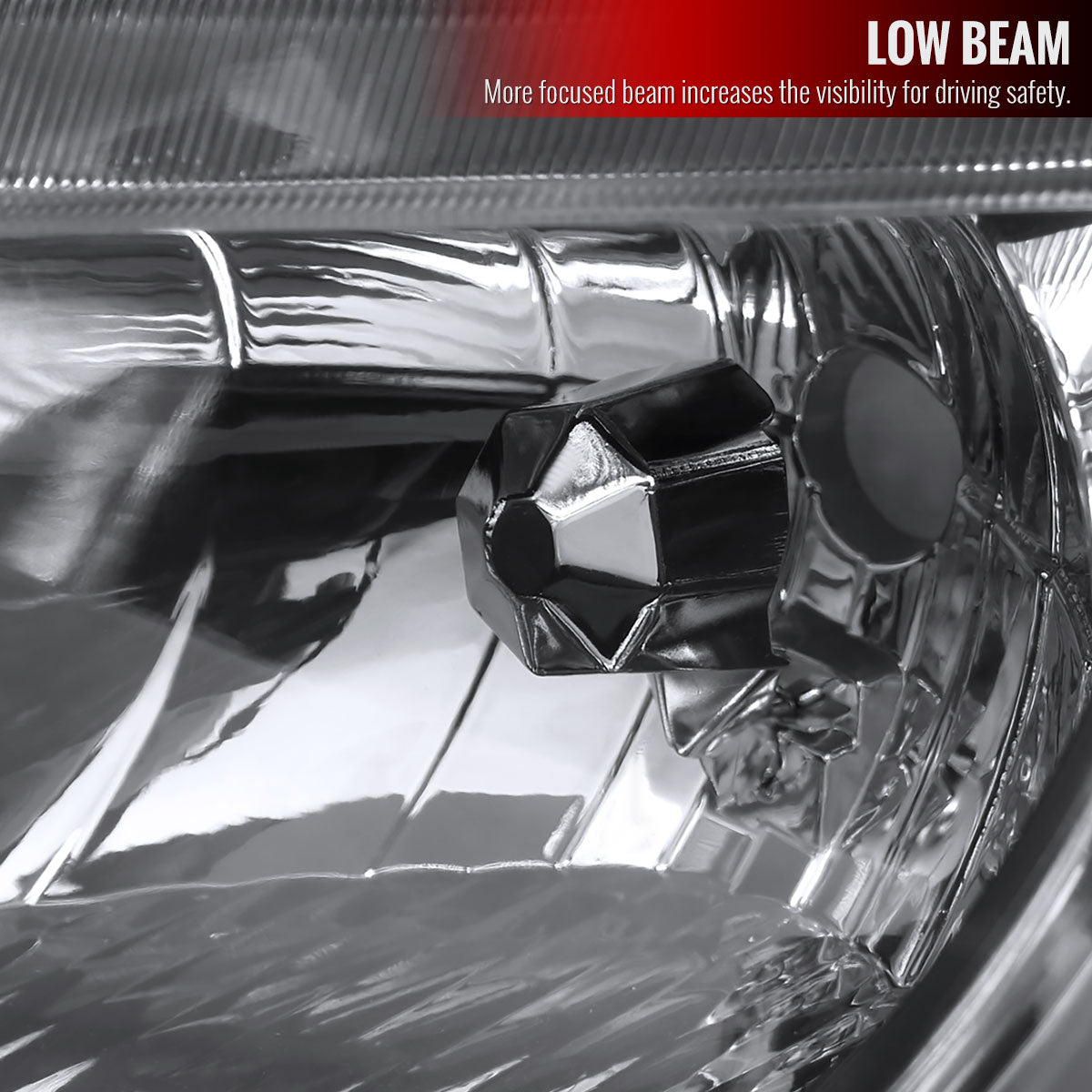 2006-2011 Honda Civic Coupe Factory Style Crystal Headlights (Matte Black Housing/Clear Lens)