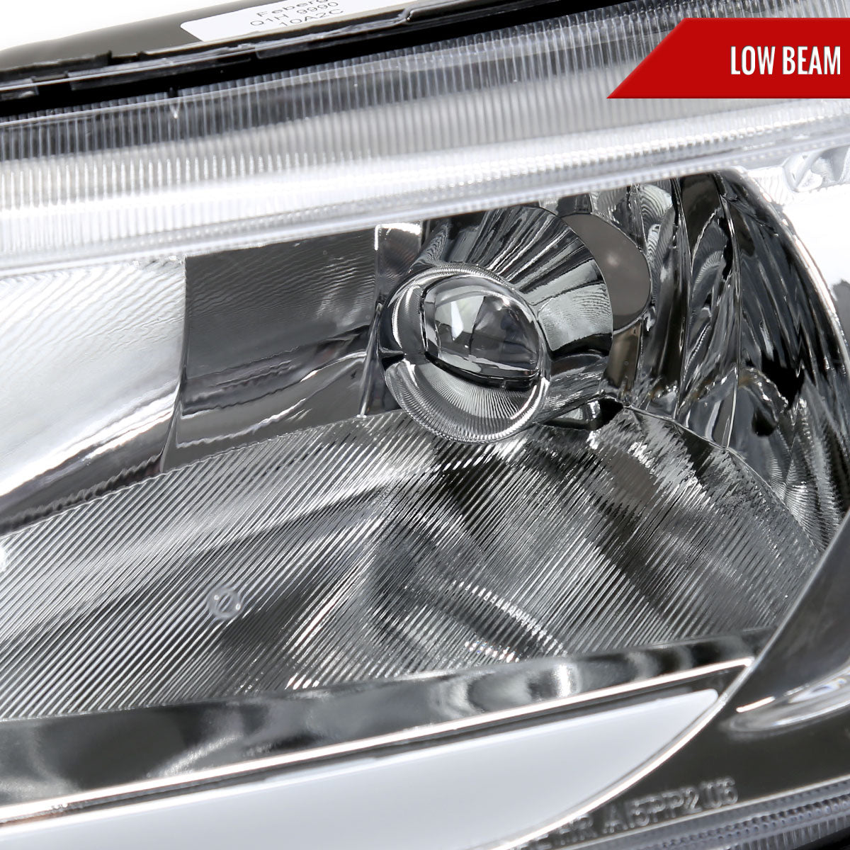 2006-2011 Honda Civic 4DR Sedan Factory Style Headlights w/ LED Strip (Chrome Housing/Clear Lens)