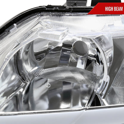 2006-2011 Honda Civic 4DR Sedan Factory Style Headlights w/ LED Strip (Chrome Housing/Clear Lens)