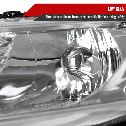 2006-2011 Honda Civic Sedan Crystal Headlights (Chrome Housing/Clear Lens)