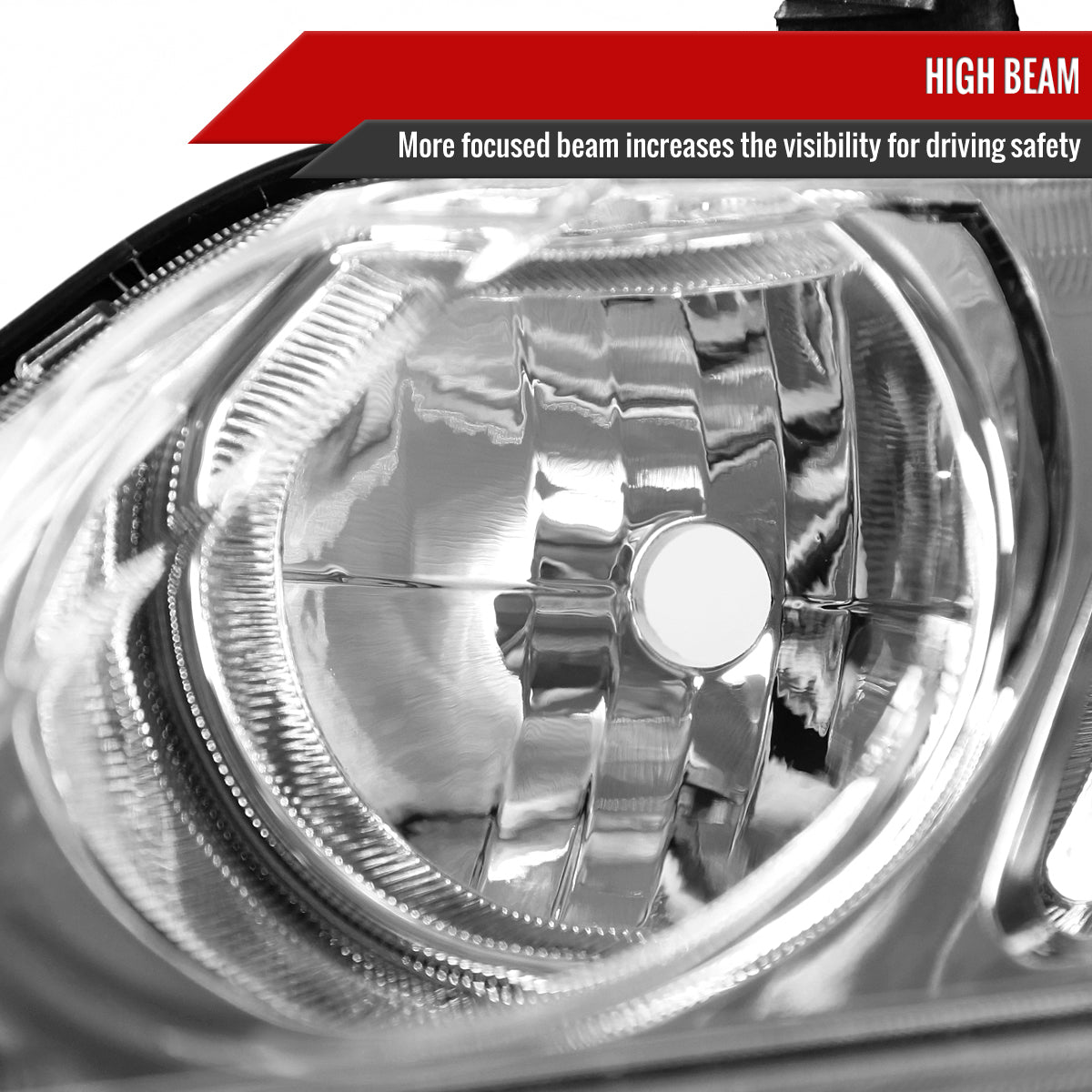 2006-2011 Honda Civic Sedan Crystal Headlights (Chrome Housing/Clear Lens)