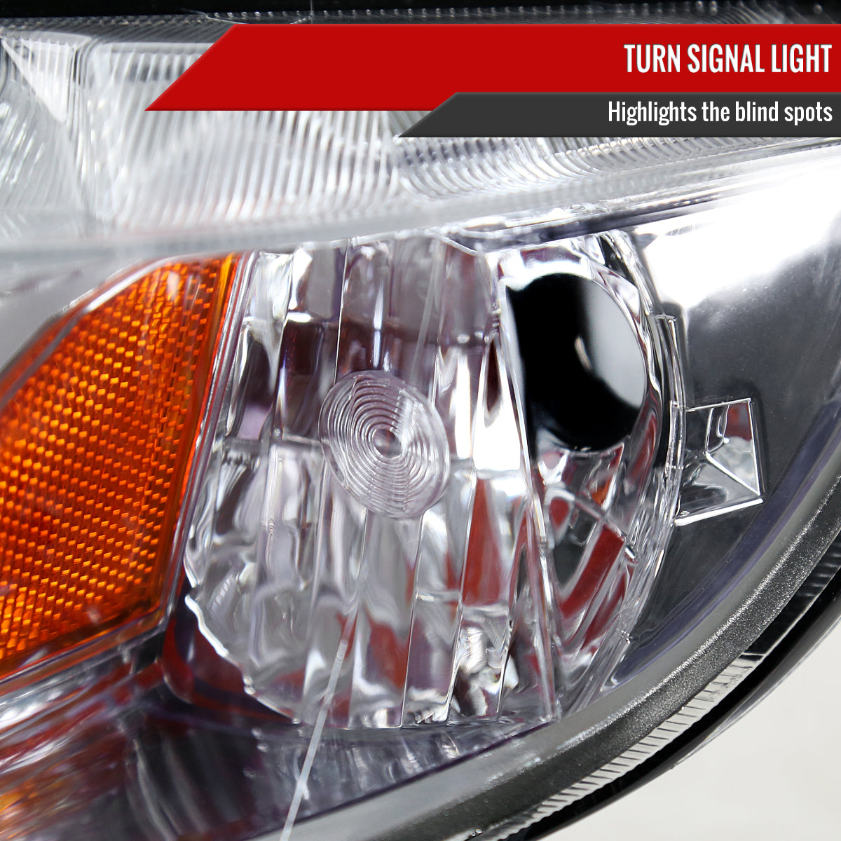 2006-2011 Honda Civic Sedan Crystal Headlights (Chrome Housing/Clear Lens)