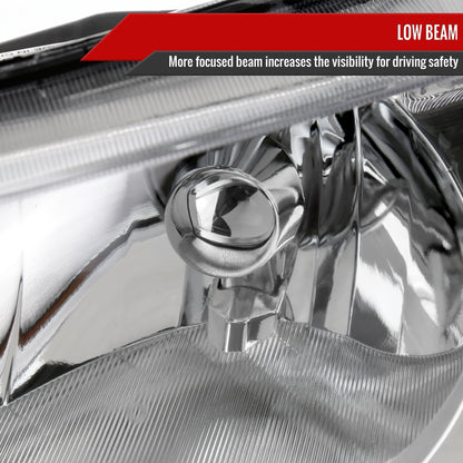 2006-2011 Honda Civic Sedan Factory Style Headlights (Chrome Housing/Clear Lens)