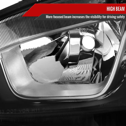 2016-2021 Honda Civic LED Strip Factory Style Projector Headlights (Chrome Housing/Clear Lens)