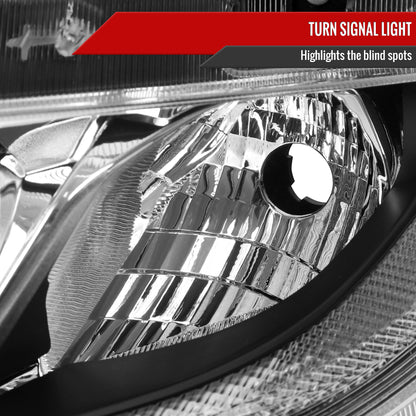 2016-2021 Honda Civic LED Strip Factory Style Projector Headlights (Chrome Housing/Clear Lens)