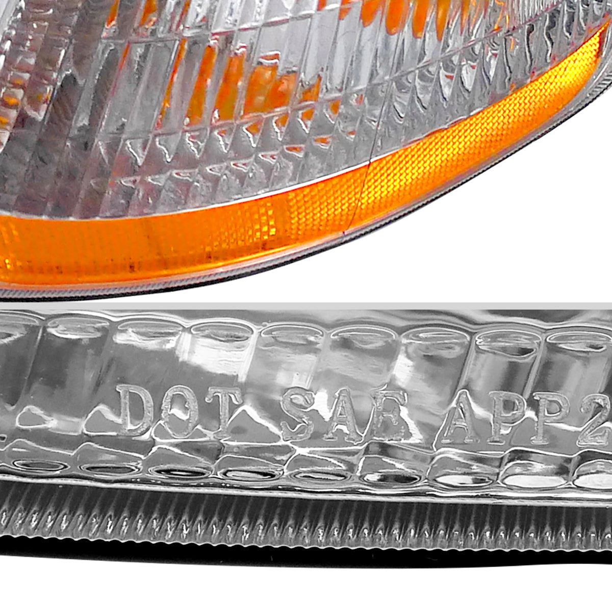 1996-1998 Honda Civic Crystal Headlights (Chrome Housing/Clear Lens)
