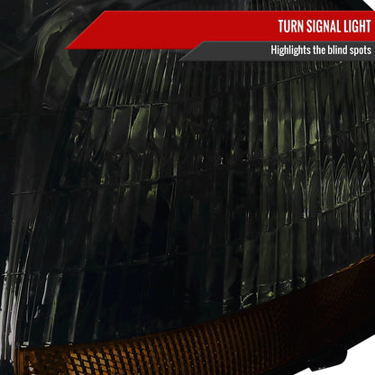 1996-1998 Honda Civic Crystal Headlights (Chrome Housing/Smoked Lens)
