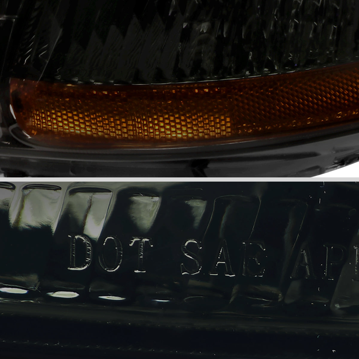 1996-1998 Honda Civic Crystal Headlights (Chrome Housing/Smoked Lens)