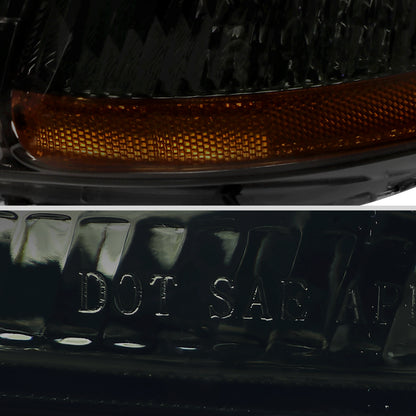 1996-1998 Honda Civic Crystal Headlights (Chrome Housing/Smoked Lens)