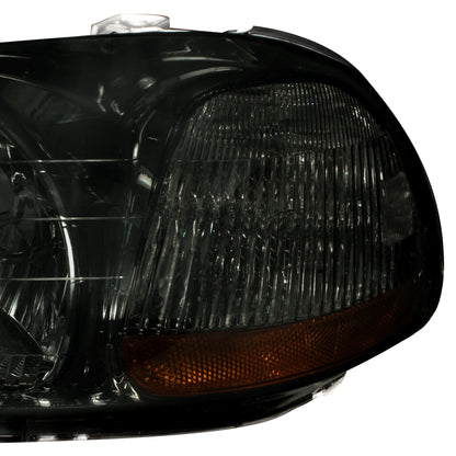 1996-1998 Honda Civic Crystal Headlights (Chrome Housing/Smoked Lens)