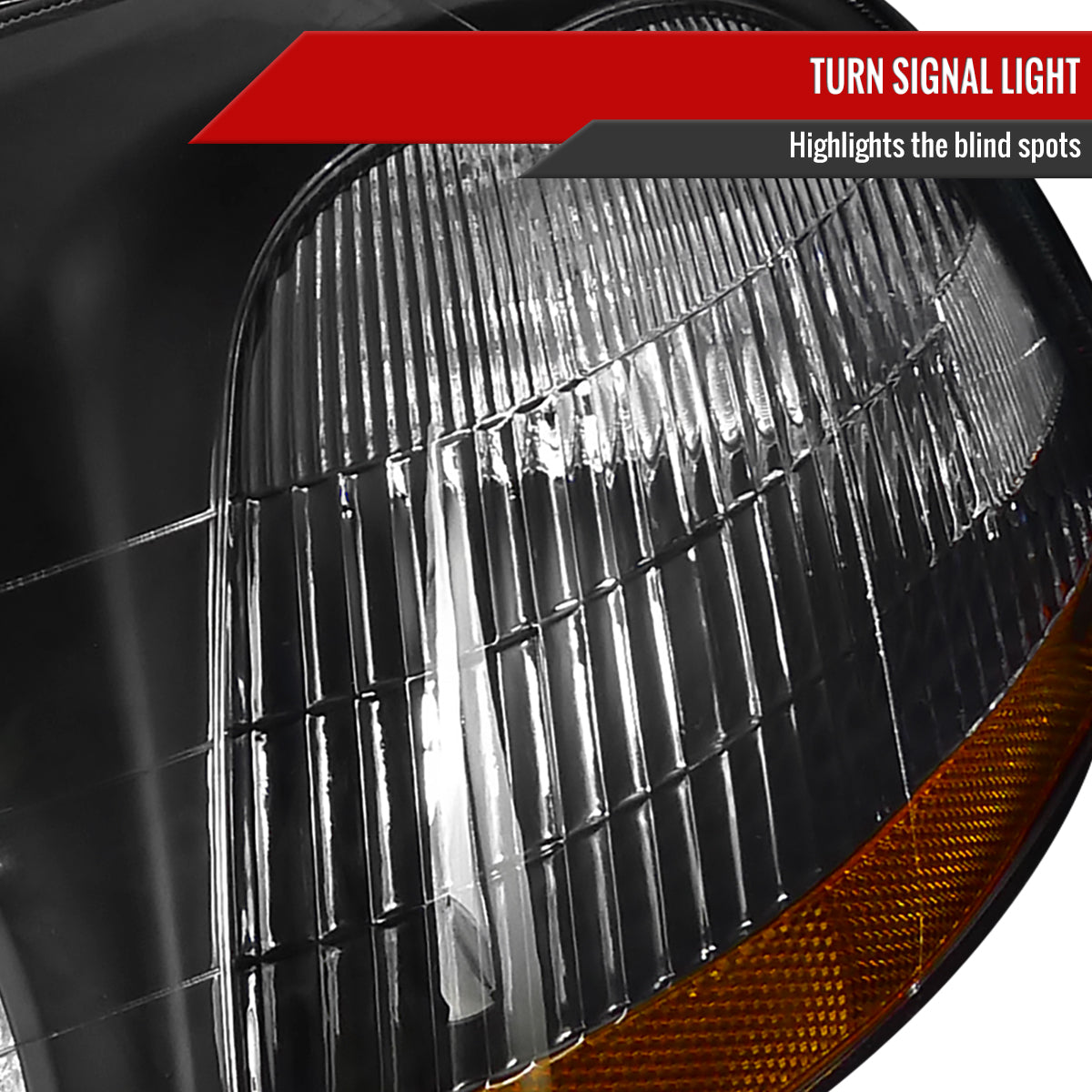 1996-1998 Honda Civic Factory Style Crystal Headlights (Matte Black Housing/Clear Lens)