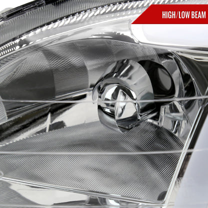1999-2000 Honda Civic Coupe/Sedan LED Bar Factory Style Headlights (Chrome Housing/Clear Lens)