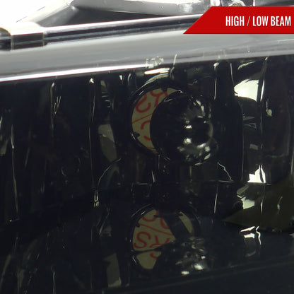 1997-2004 Dodge Dakota/ 1998-2003 Durango Crystal Headlights w/ Amber Reflector (Chrome Housing/Smoked Lens)