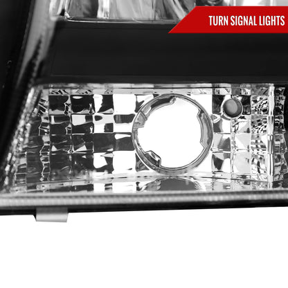 1997-2004 Dodge Dakota/ 1998-2003 Durango Crystal Headlights (Matte Black Housing/Clear Lens)