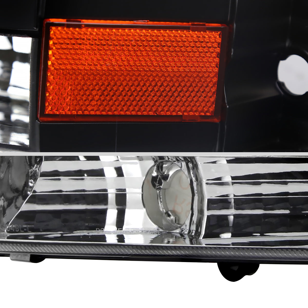 1997-2004 Dodge Dakota/ 1998-2003 Durango Crystal Headlights (Matte Black Housing/Clear Lens)