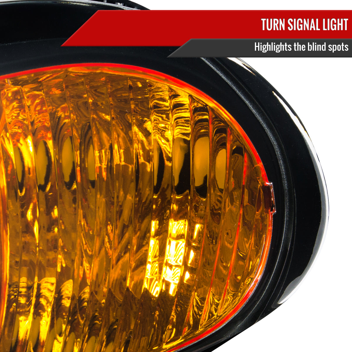 1993-1997 Honda Del Sol Crystal Headlights w/ Amber Reflector (Matte Black Housing/Clear Lens)