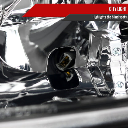 1993-1997 Honda Del Sol Crystal Headlights w/ Amber Reflector (Matte Black Housing/Clear Lens)