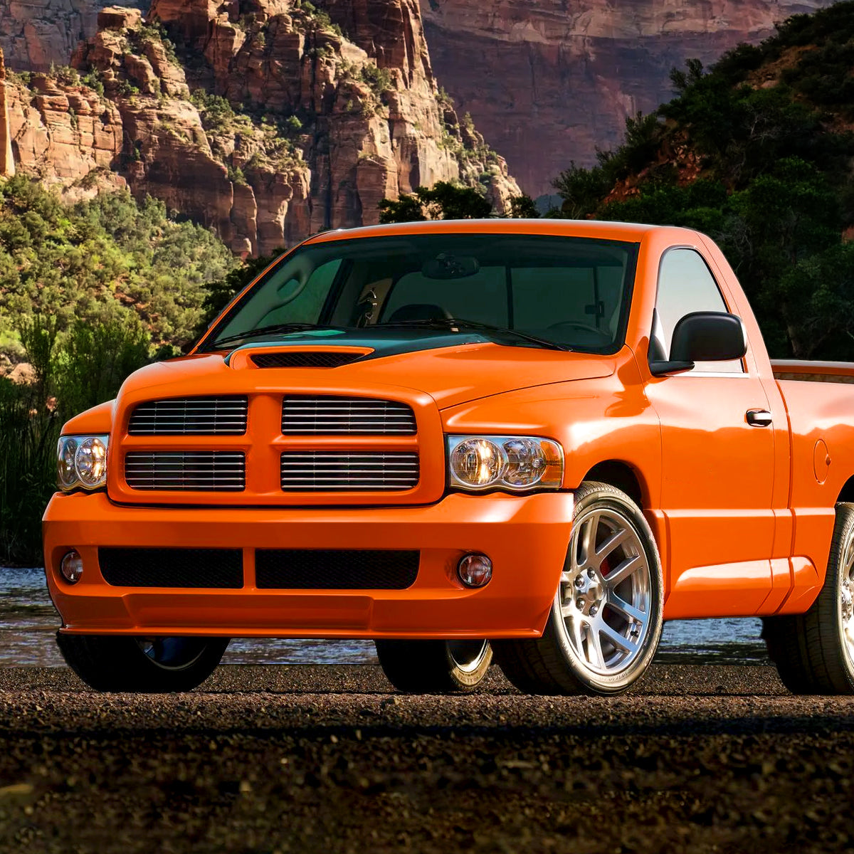 2002-2005 Dodge RAM 1500/ 2003-2005 RAM 2500 3500 Factory Style Headlights (Chrome Housing/Clear Lens)