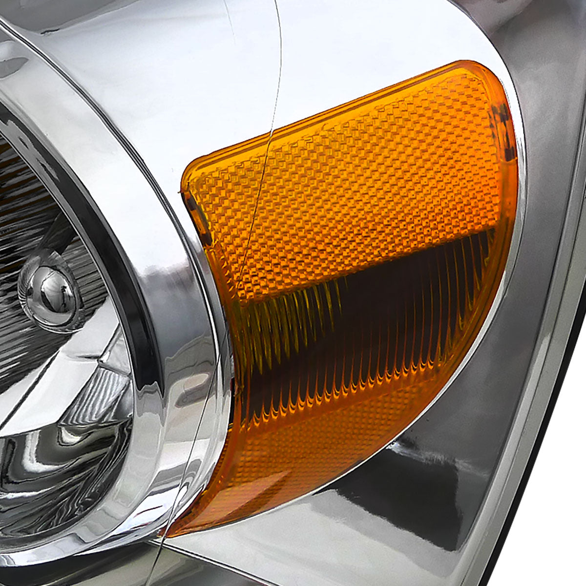 2006-2008 Dodge RAM 1500/ 2006-2009 RAM 2500 3500 Factory Style Crystal Headlights (Chrome Housing/Clear Lens)