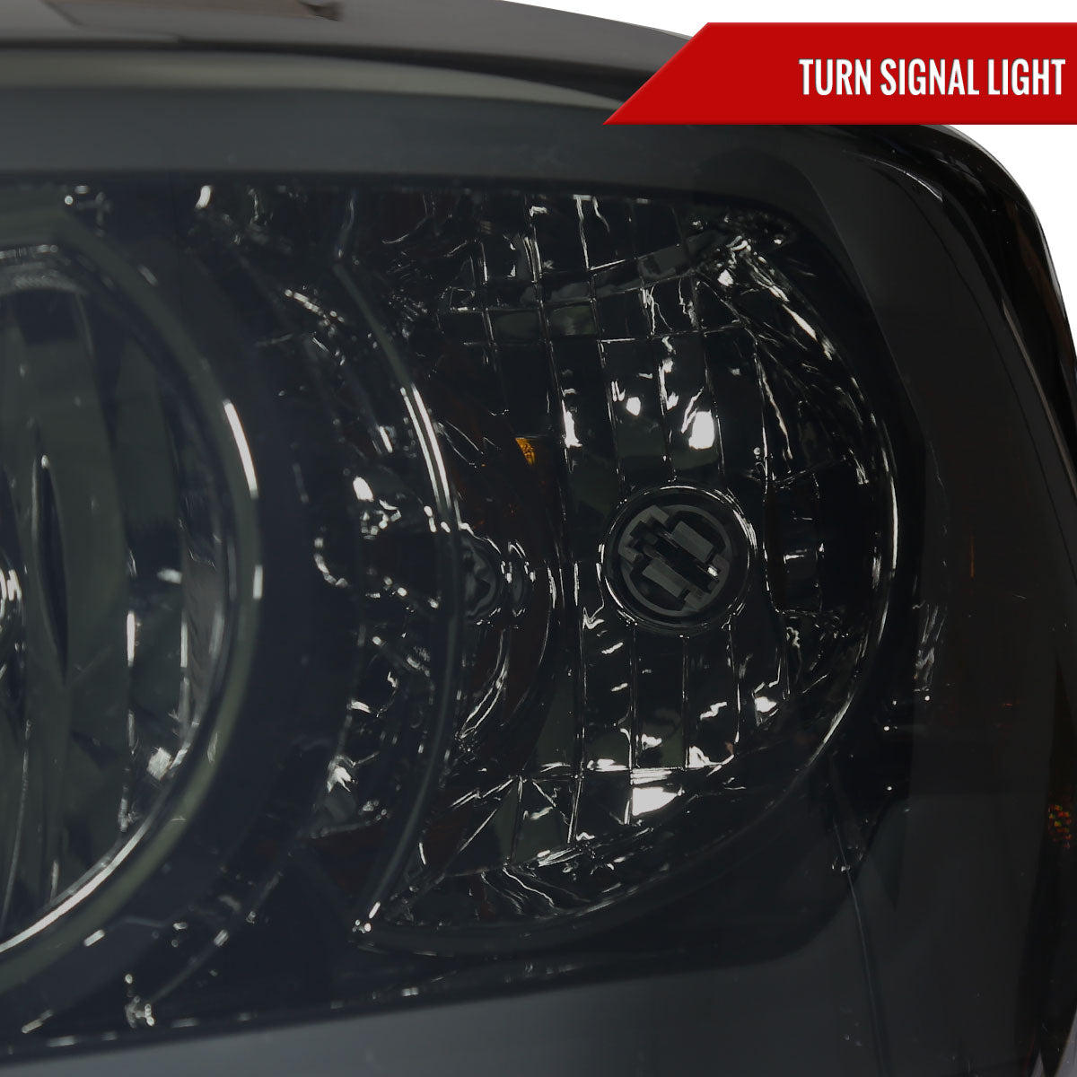 2006-2008 Dodge RAM 1500/ 2006-2009 RAM 2500 3500 LED Bar Factory Style Crystal Headlights (Chrome Housing/Smoked Lens)