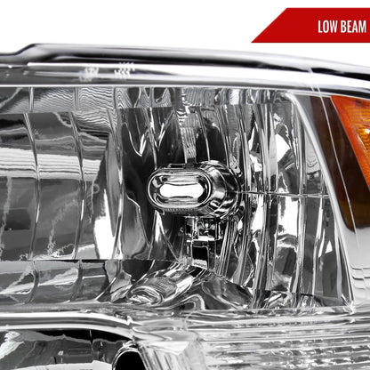 2009-2018 Dodge RAM 1500/ 2019-2021 RAM Classic/ 2010-2018 RAM 2500 3500 Factory Quad Style Headlights (Chrome Housing/Clear Lens)