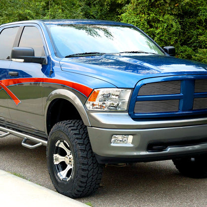2009-2018 Dodge RAM 1500/ 2019-2021 RAM Classic/ 2010-2018 RAM 2500 3500 Factory Quad Style Headlights (Chrome Housing/Clear Lens)