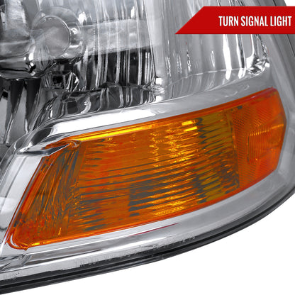 2009-2018 Dodge RAM 1500 / 2019-2021 RAM Classic / 2010-2018 RAM 2500 3500 Factory Dual Style Headlights (Chrome Housing/Clear Lens)