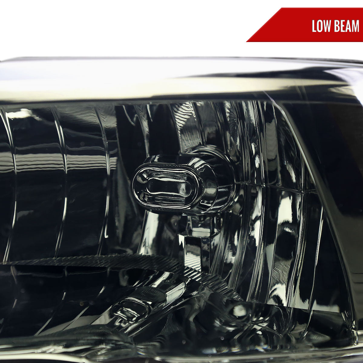 2009-2018 Dodge RAM 1500 / 2019-2021 RAM Classic / 2010-2018 RAM 2500 3500 Factory Quad Style Headlights (Chrome Housing / Smoked Lens)