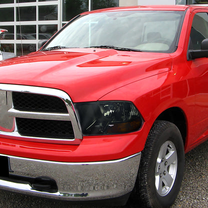 2009-2018 Dodge RAM 1500 / 2019-2021 RAM Classic / 2010-2018 RAM 2500 3500 Factory Dual Style Headlights (Chrome Housing/Smoked Lens)