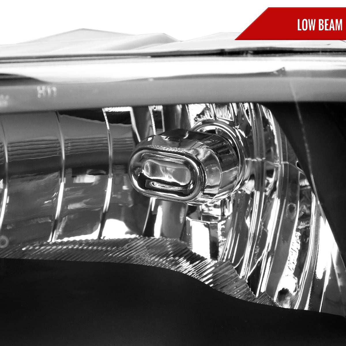 2009-2018 Dodge RAM 1500 / 2019-2021 RAM Classic / 2010-2018 RAM 2500 3500 Factory Quad Style Headlights (Matte Black Housing/Clear Lens)
